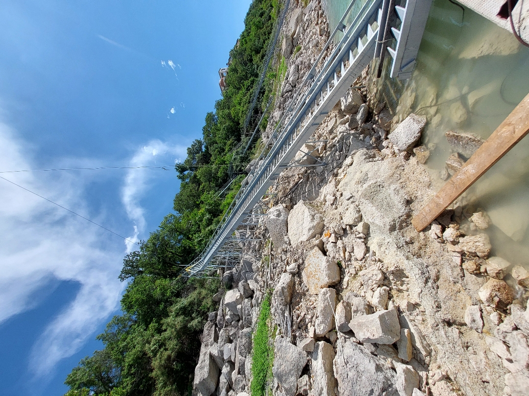 Lakefront stair construction on Lake Travis by Spillar Lakefront Services