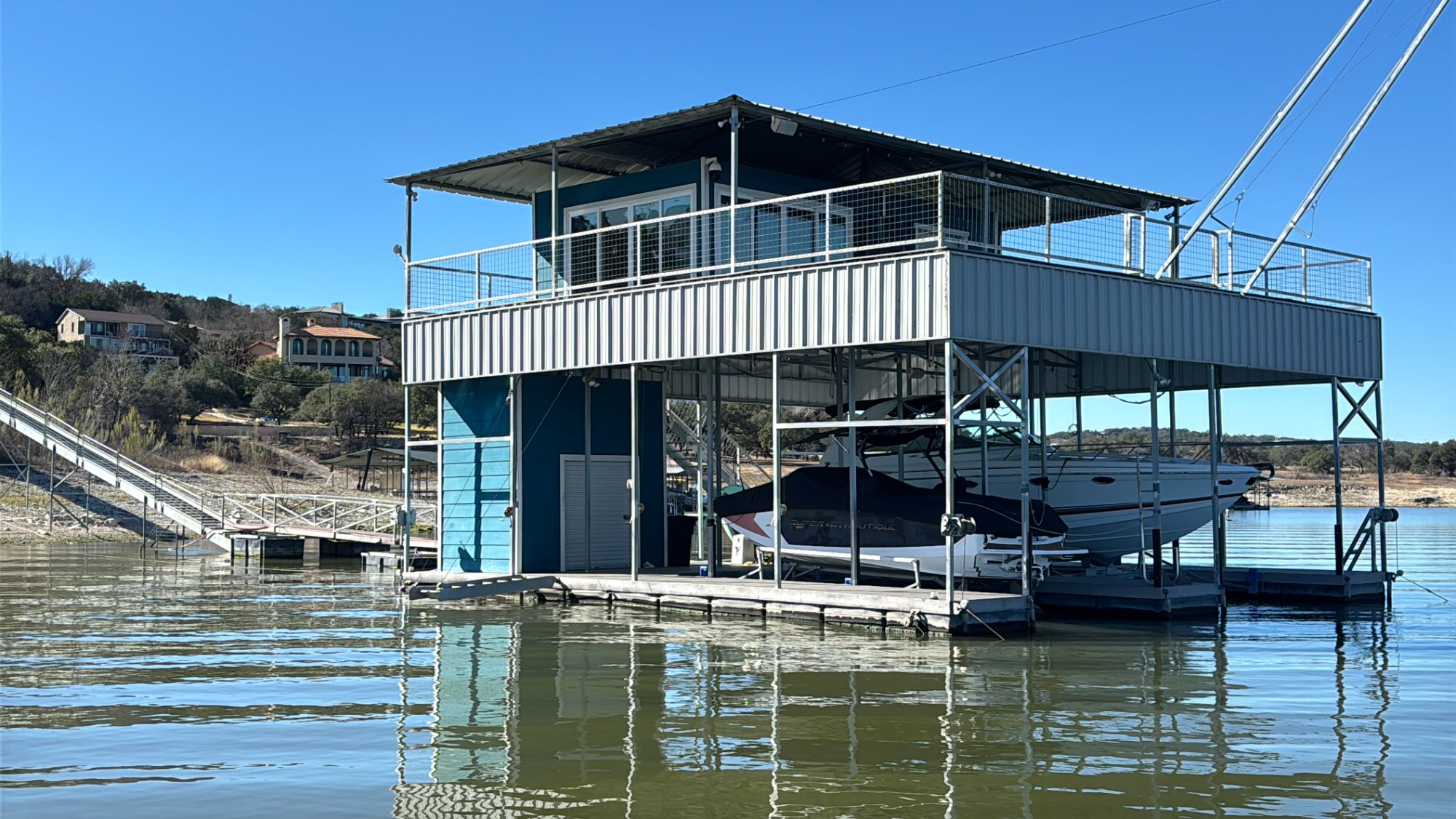 Custom boat dock construction on Lake Travis TX by Spillar Lakefront Services