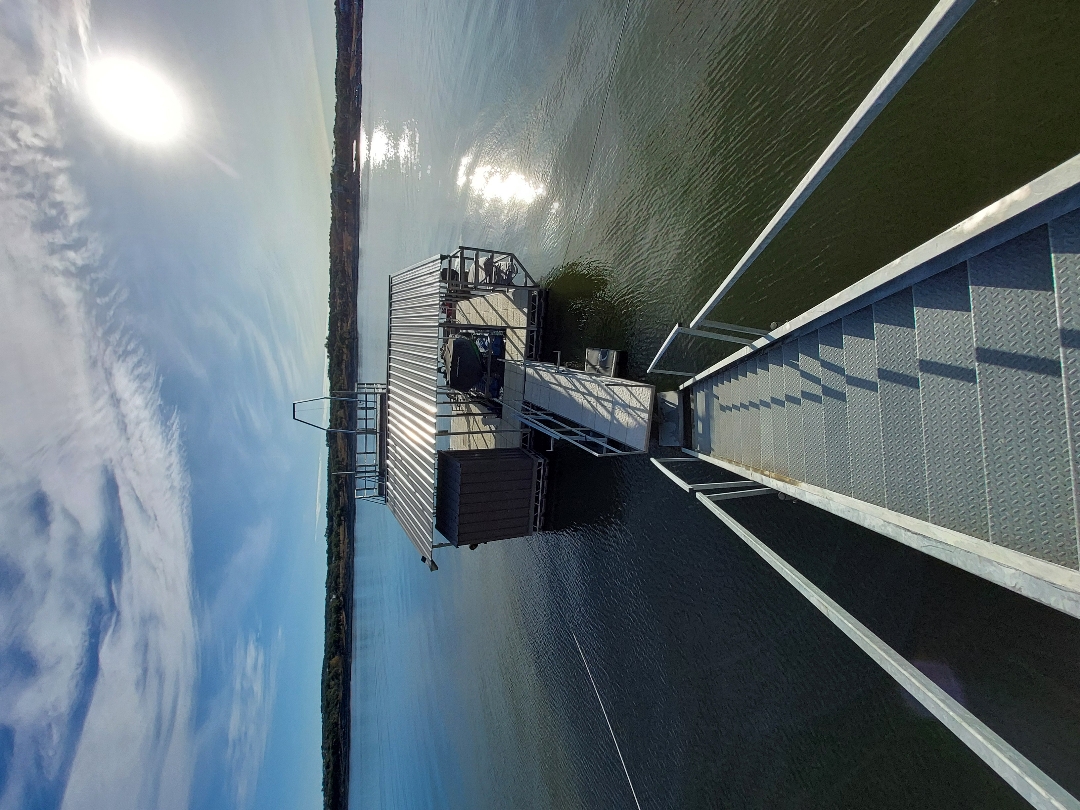 Floating boat dock on Lake Travis built by Spillar Lakefront Services